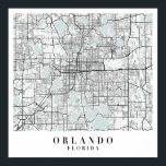 Orlando Florida Blue Vatten Street Karta Poster<br><div class="desc">Orlando Florida Blue Vatten Street Karta</div>
