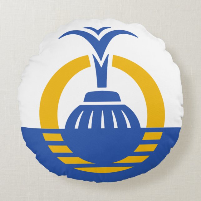 Orlando (Florida) City flagga Round Pillow Rund Kudde (Framsidan)