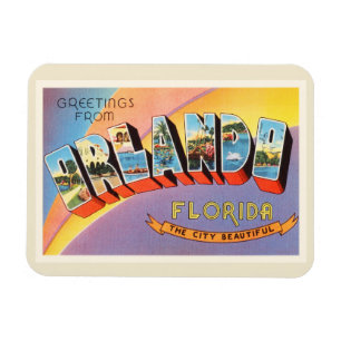 Orlando Florida FL gammal vintage resorsouvenir Magnet