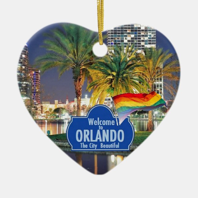 Orlando FLORIDA Julgransprydnad Keramik (Framsidan)