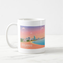 Orlando Florida Kusten Cityscape Pastel Travel Kaffemugg