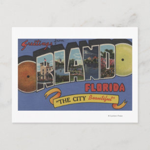 Orlando, Florida - Large Brev Scenes Vykort