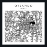 Orlando Florida Minimal Modern Street Karta Poster<br><div class="desc">Orlando Florida Minimal Modern Street Karta</div>