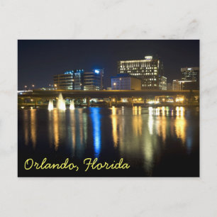 Orlando, Florida nattetid från Sjö Lucerne Vykort