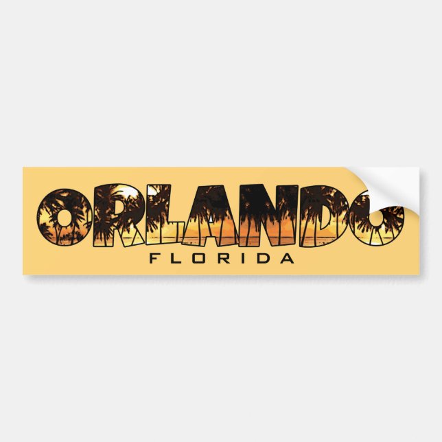 Orlando Florida palmträdbildekal Bildekal (Framsidan)