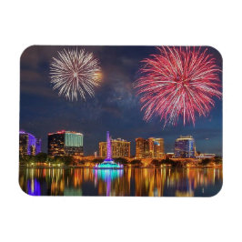 Orlando Florida Sjö Eola Fireworks & Fontän Magnet