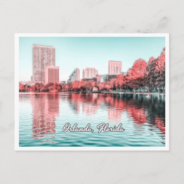ORLANDO FLORIDA - SJÖ EOLA VYKORT (Framsida)