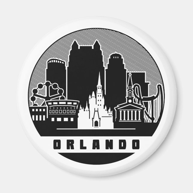 Orlando Florida Skyline Magnet (Framsidan)