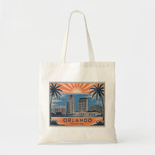 Orlando Florida Skyline Mid-Century Vintage Stil Tygkasse