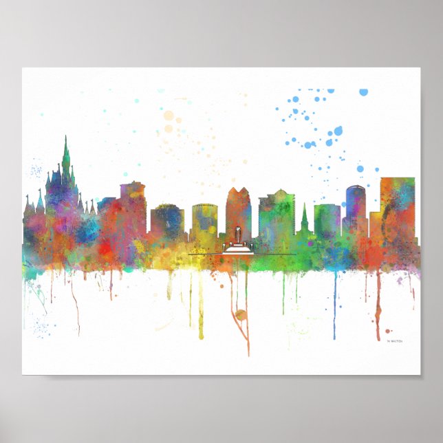 ORLANDO, FLORIDA SKYLINE POSTER (Framsidan)