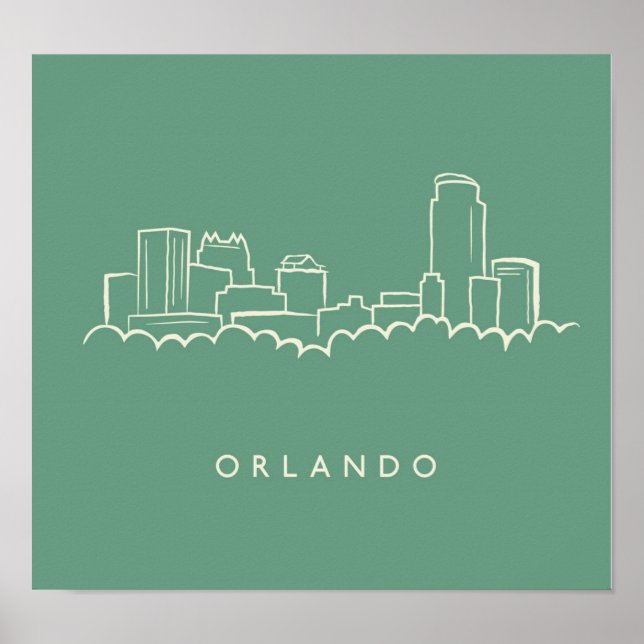 Orlando Florida Skyline Poster (Framsidan)