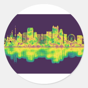 Orlando Florida Skyline Runt Klistermärke
