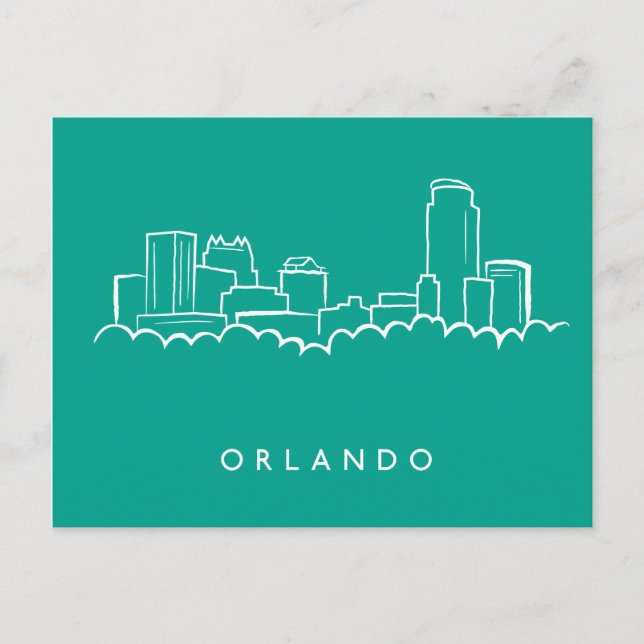 Orlando Florida Skyline Vykort (Framsida)