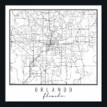 Orlando Florida Street Karta Poster<br><div class="desc">Orlando Florida Street Karta</div>