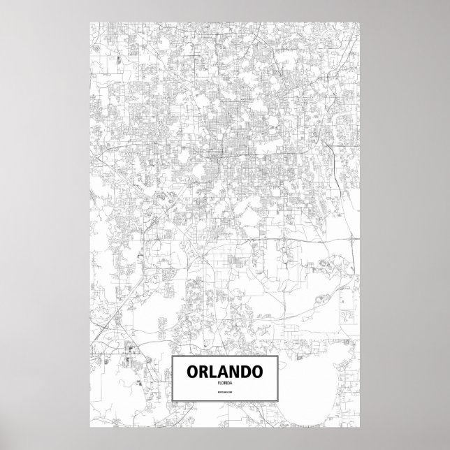 Orlando, Florida (svart på vitt) Poster (Framsidan)
