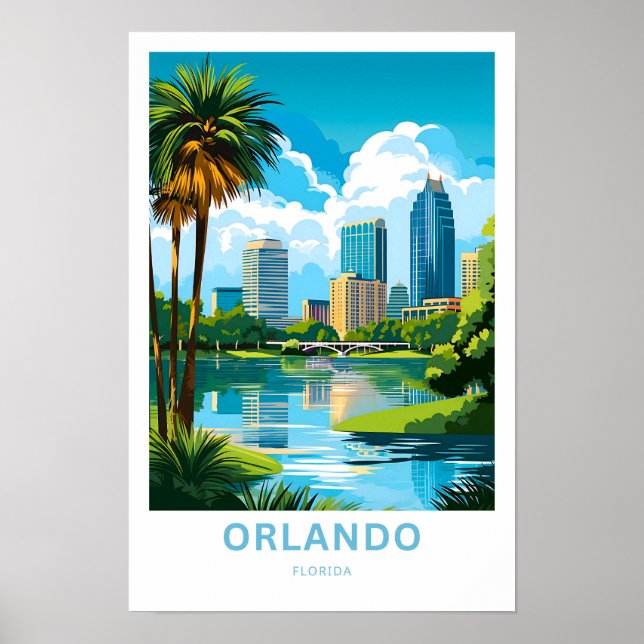 Orlando Florida Travel Skriv ut Poster (Framsidan)