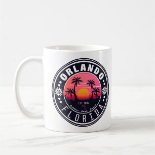 Orlando Florida tropical Retro Sunset Souvenir 60 Kaffemugg