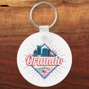 Orlando Florida United Stater Skyline Vintage USA Nyckelring