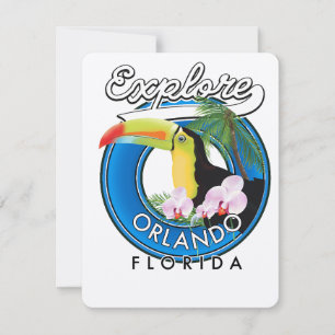 Orlando Florida Utforska retro logotyp.