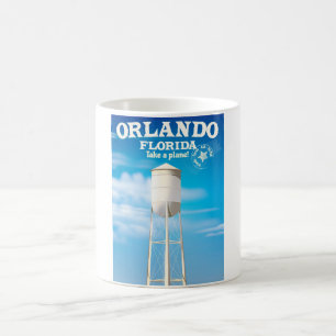 Orlando, Florida Vattentorn resa tryck. Kaffemugg