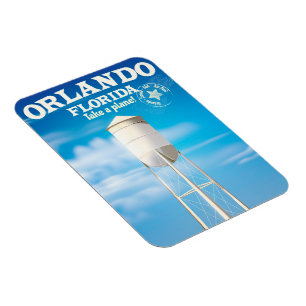 Orlando, Florida Vattentorn resa tryck. Magnet