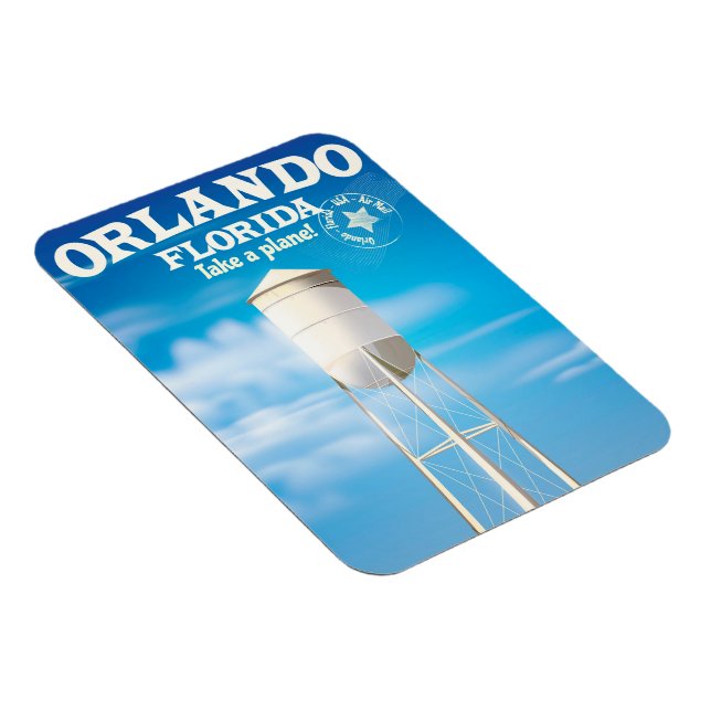 Orlando, Florida Vattentorn resa tryck. Magnet (Högersidan)