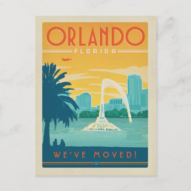 Orlando, Florida | Vi har flyttat Inbjudan Vykort (Framsida)