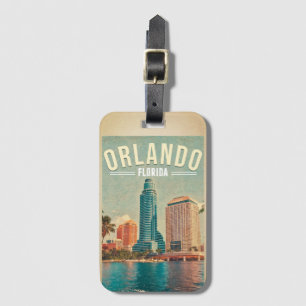 Orlando Florida Vintage High byggnad Handflatan 19 Bagagebricka