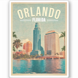 Orlando Florida Vintage High byggnad Handflatan 19 Klistermärken