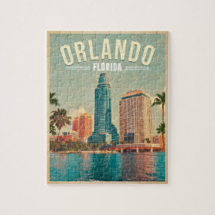 Orlando Florida Vintage High byggnad Handflatan 19 Pussel