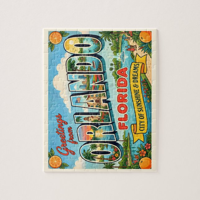 Orlando Florida Vintage Resa Pussel (Vertikal)