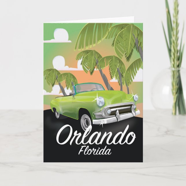 Orlando Florida vintage resemål Helgkort (Framsida)