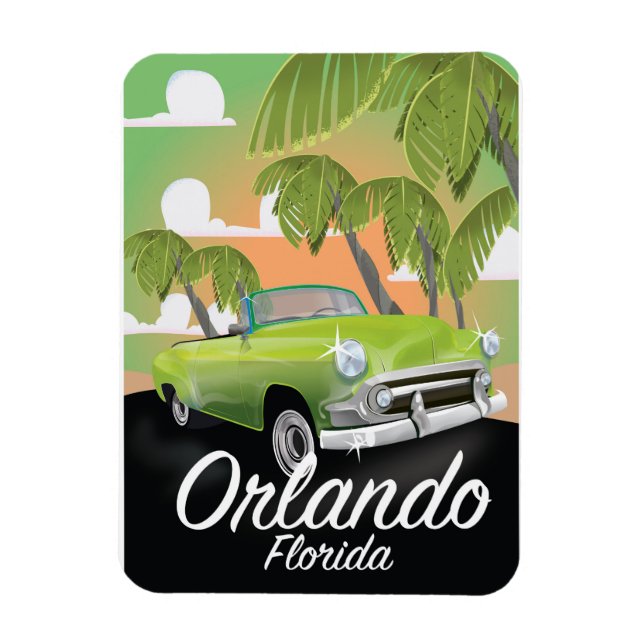 Orlando Florida vintage resemålningaffisch Magnet (Vertikal)