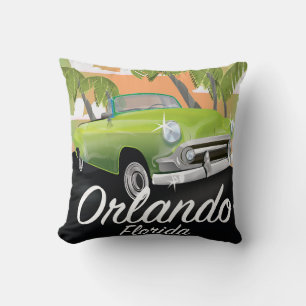 Orlando Florida vintage resor poster Kudde