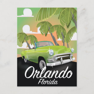 Orlando Florida vintage resor poster Vykort
