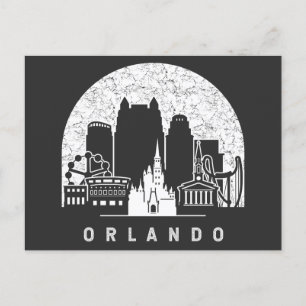 Orlando Florida Vintage Skyline Vykort