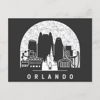 Orlando Florida Vintage Skyline Vykort