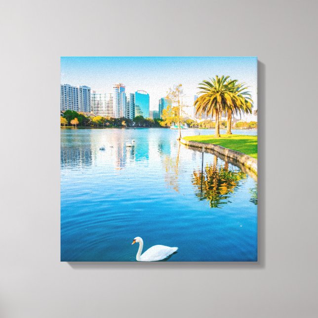Orlando Florida Wrapped Canvas Art 16.80 X 17.50" (Framsida)