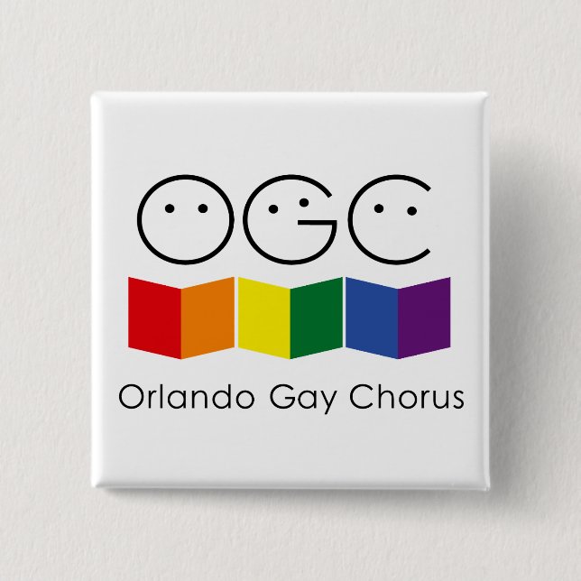 Orlando Gay Chorus Square Pin Knapp (Framsida)