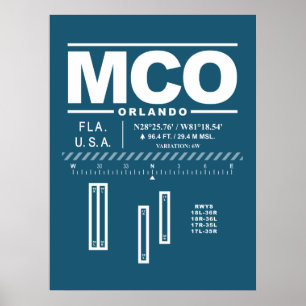 Orlando Internationell flygplats MCO Poster