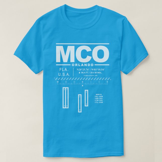Orlando Internationell flygplats MCO T-Shirt (Design framsida)