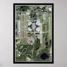 Orlando Intl Airport Florida Satellite Karta Poste