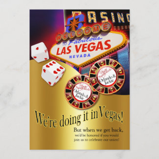 Orlando & Jackie Las Vegas Reception Inbjudningar