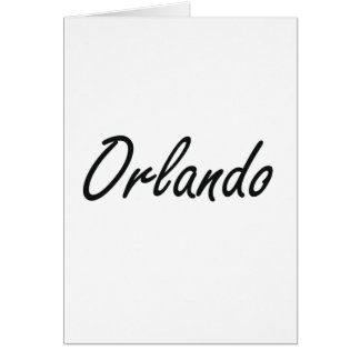 Orlando konstnärlig känd design hälsningskort