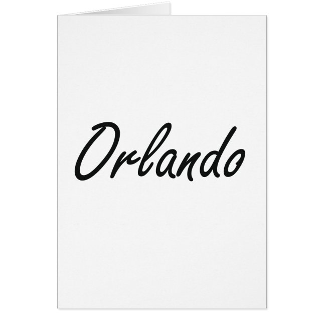 Orlando konstnärlig känd design hälsningskort (Framsidan)