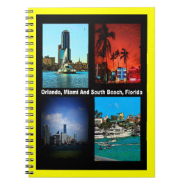 Orlando, Miami, South Beach Collage Anteckningsbok