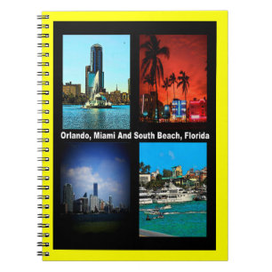 Orlando, Miami, South Beach Collage Anteckningsbok