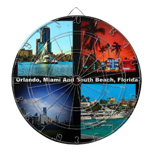 Orlando, Miami, South Beach Collage Darttavla