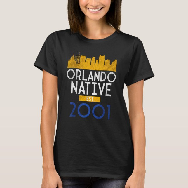 Orlando Native Est. 2001 T Shirt (Framsida)