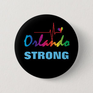 Orlando pulserar den starka regnbågen rundan för knapp